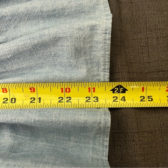 Madewell Ruffle Strap Chambray Tank Top-Women’s 8-Light Blue-Feminine-Summer - Picture 8 of 8